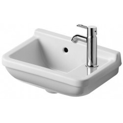 Lave-mains Duravit STARCK 3avec trop plein plage de robinettrie 400x260mm 1 trou de robinetterie blanc
