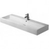 Lavabo Duravit VEROavec trop plein plage de robinettrie 1200x470mm 1 trou de robinetterie blanc