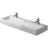 Lavabo Duravit VEROavec trop plein plage de robinettrie 1200x470mm geschl 2 trous de robinetterie blanc