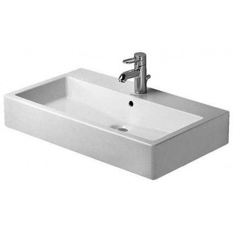 Lavabo Duravit VEROavec trop plein plage de robinettrie 700x470mm 1 trou de robinetterie blanc