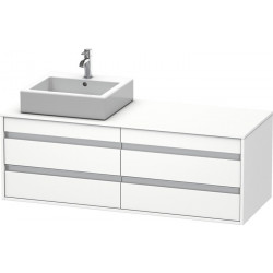 Meuble sous-vasque KETHO 550x1400x496m avec éclairagecken li blanc mat