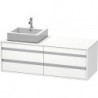 Meuble sous-vasque KETHO 550x1400x496m avec éclairagecken li blanc mat