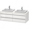 Meuble sous-vasque KETHO 550x1400x496mm blanc mat