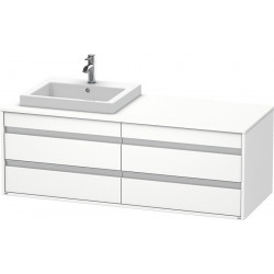 Meuble sous-vasque KETHO 550x1400x496mm WT li blanc mat