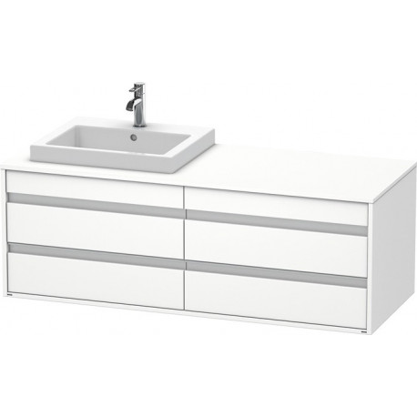 Meuble sous-vasque KETHO 550x1400x496mm WT li blanc mat
