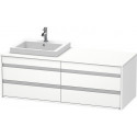 Meuble sous-vasque KETHO 550x1400x496mm WT li blanc mat