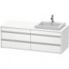 Meuble sous-vasque KETHO 550x1400x496mm WT re blanc mat