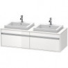 Meuble sous-vasque KETHO 550x1400x426mm WT li blanc mat