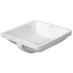 Lavabo à encastrer DURAVIT STARCK 3avec trop plein sans trou de robinetterie B 430x430mm blanc