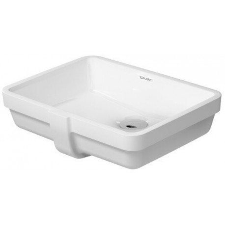 Lavabo à encastrer DURAVIT VEROavec trop plein sans trou de robinetterie B 430x315mm sans trou de robinetterie blanc