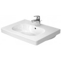 Lavabo meuble Duravit D-CODEavec trop plein plage de robinettrie 650x480mm blanc 1 trou de robinetterie