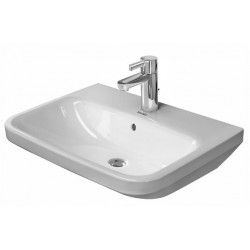 Lavabo Duravit DURASTYLEavec trop plein plage de robinettrie 600x440mm 1 trou de robinetterie blanc