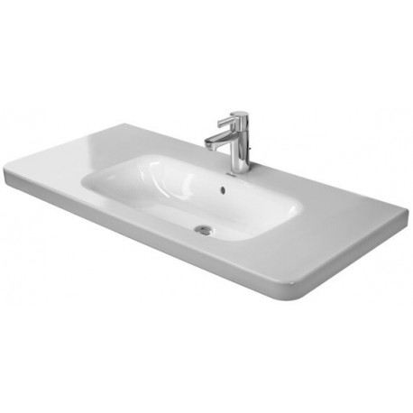 Lavabo meuble Duravit DURASTYLEavec trop plein plage de robinettrie 1000x480mm 1 trou de robinetterie blanc
