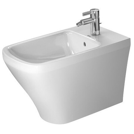 Bidet DURASTYLEavec trop plein plage de robinettrie 370x630mm 1 trou de robinetterie blanc