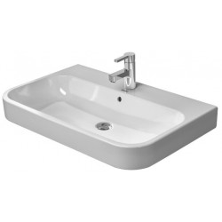 Lavabo meuble Duravit HAPPY D.2avec trop plein plage de robinettrie 650x505mm 1 trou de robinetterie blanc
