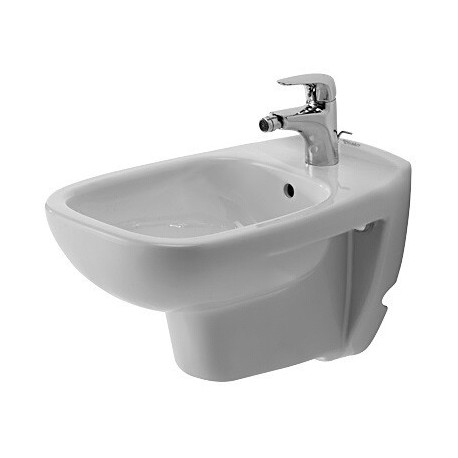 Bidet mural D-CODE avec trop-plein, plage de robinetterie, 355 x 545 mm blanc DURAVIT