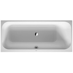 Baignoire rectangulaire HAPPY D.2 1 dossier incliné droite 1600x700mm blanc