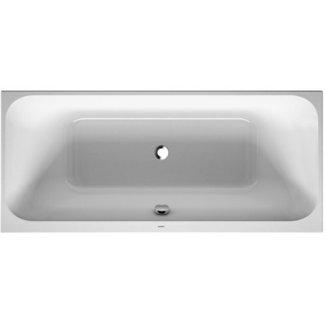Baignoire rectangulaire HAPPY D.2 2 dossier incliné 1800x800mm blanc