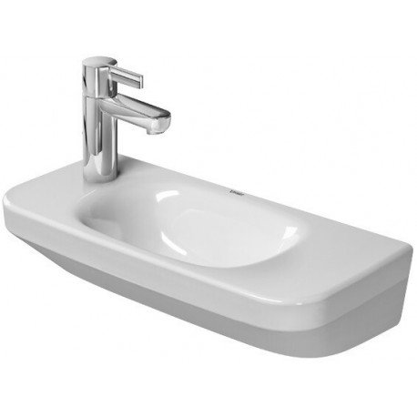 Lave-mains Duravit DURASTYLE sans trop pleinavec plage de robinettrie 500x220mm sans trou de robinetterie blanc