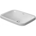 Lavabo à encastrer DURAVIT DURASTYLE sans trop plein plage de robinettrie 600x430mm sans trou de robinetterie blanc