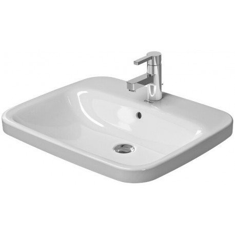 Lavabo à encastrer DURAVIT DURASTYLEavec trop plein plage de robinettrie 615x495mm 1 trou de robinetterie blanc