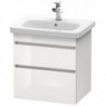 Meuble sous-vasque DURASTYLE 448x580x610mm blanciss matt/basalt mat