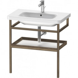 Porte-serviettes DURASTYLE 440x740mmavec étagèdroiteblanc mattt/noyer massif