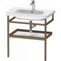 Porte-serviettes DURASTYLE 440x740mmavec étagèdroiteblanc mattt/noyer massif