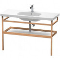 Porte-serviettes DURASTYLE 440x1140mmavec étagèdroiteblanc mattt/noyer massif