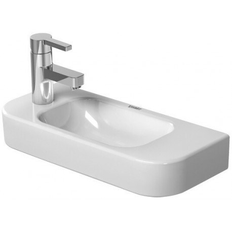 Lave-mains Duravit HAPPY D.2 sans trop pleinavec plage de robinettrie 500x220mm 1 trou de robinetterie li we