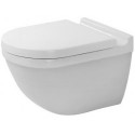 WC suspendu STARCK 3 RIMLESS ti 360x540mm blanc