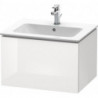 Meuble sous-vasque L-CUBE 620x481x400mm blanc brillant
