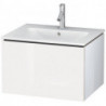 Meuble sous-vasque L-CUBE 620x481x400mm blanc brillant lack