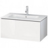 Meuble sous-vasque L-CUBE 820x481x400mm blanc brillant lack