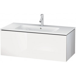 Meuble sous-vasque L-CUBE 1020x481x400mm blanc brillant lack