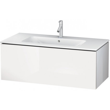 Meuble sous-vasque L-CUBE 1020x481x400mm blanc brillant lack