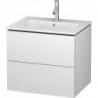Meuble sous-vasque L-CUBE 620x481x550mm blanc mat