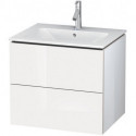 Meuble sous-vasque L-CUBE 620x481x550mm blanc brillant