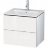 Meuble sous-vasque L-CUBE 620x481x550mm blanc brillant