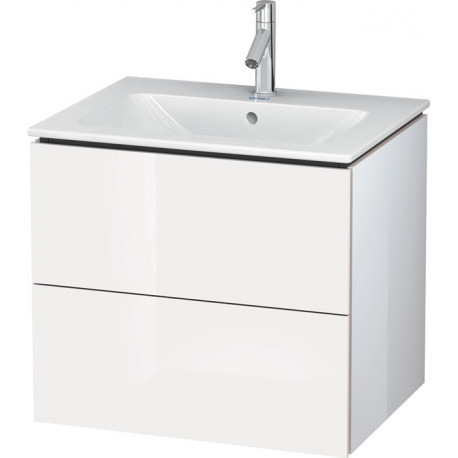 Meuble sous-vasque L-CUBE 620x481x550mm blanc brillant lack