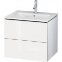 Meuble sous-vasque L-CUBE 620x481x550mm blanc brillant lack