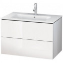 Meuble sous-vasque L-CUBE 820x481x550mm blanc mat