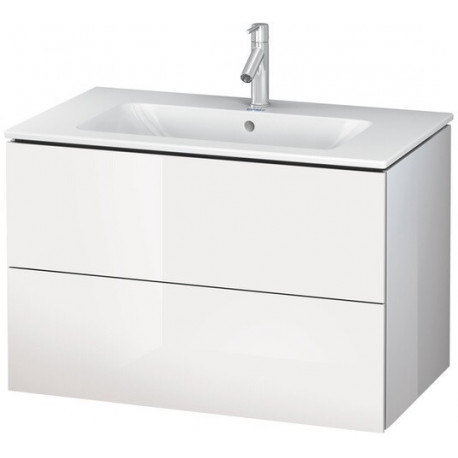 Meuble sous-vasque L-CUBE 820x481x550mm blanc brillant