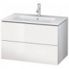 Meuble sous-vasque L-CUBE 820x481x550mm blanc brillant