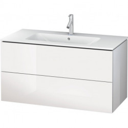 Meuble sous-vasque L-CUBE 1020x481x550mm blanc brillant lack