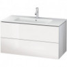 Meuble sous-vasque L-CUBE 1020x481x550mm blanc brillant lack