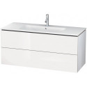 Meuble sous-vasque L-CUBE 1220x481x550mm blanc brillant lack