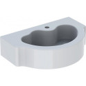 Lavabo Geberit Bambini pour enfants, 60x40cm, troude robinetterie au centre, sans trop-plein, Blanc
