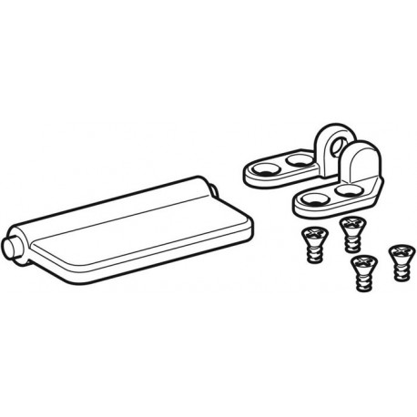 Charnières adaptées pour urinoir 573310 et 573350 chromé GEBERIT