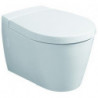 Abattant WC VISIT avec couvercle, charnières chromées, blanc GEBERIT